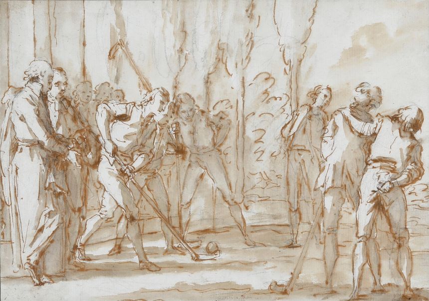 18세기 골프를 즐기는 사람들의 그림