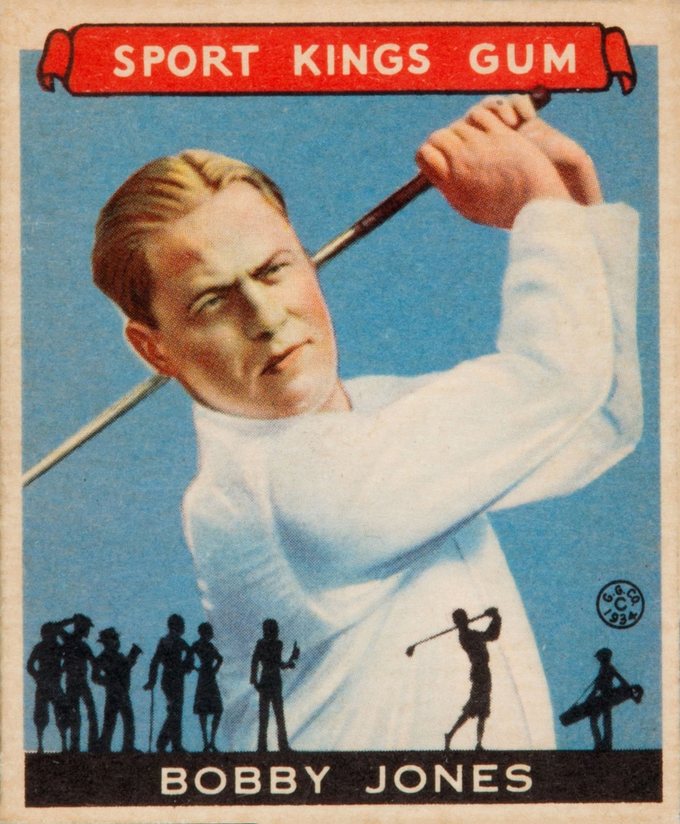보비 존스가 그려진 1933년 스포츠 카드